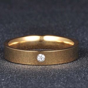 🔥 Stainless steel gold  Wedding band  ring